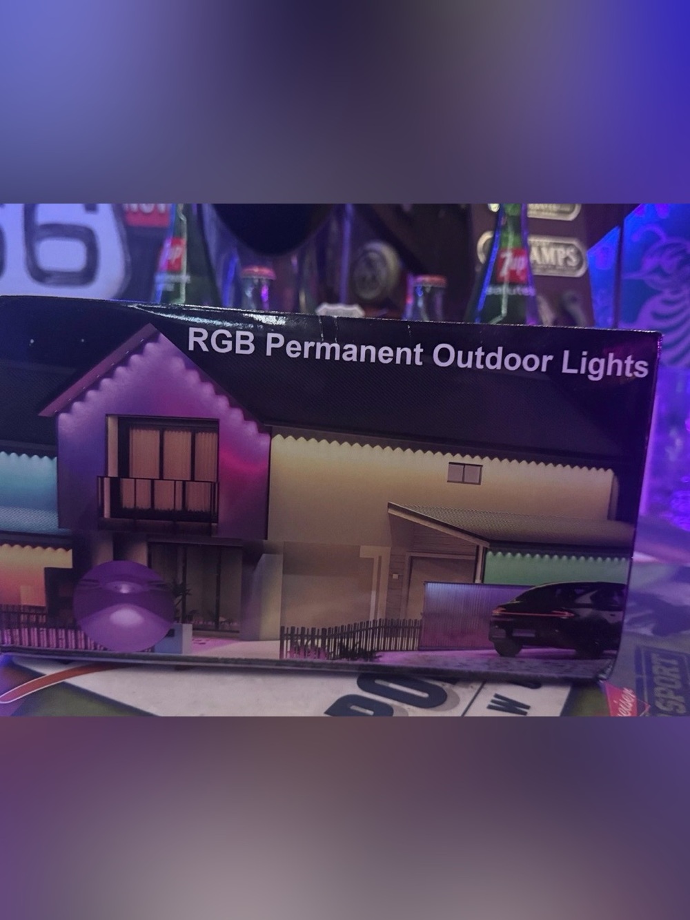 RGB Permanent Outdoor LED Strip Lights - Black/Multicolor